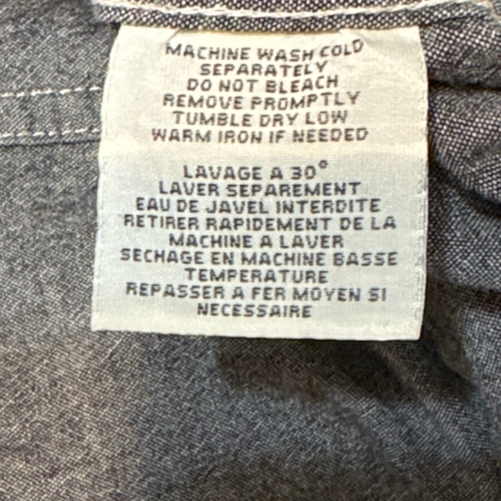 Denim & Supply Ralph Lauren Charcoal Button-Down Shirt size Large - Picture 12 of 12